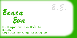 beata eva business card